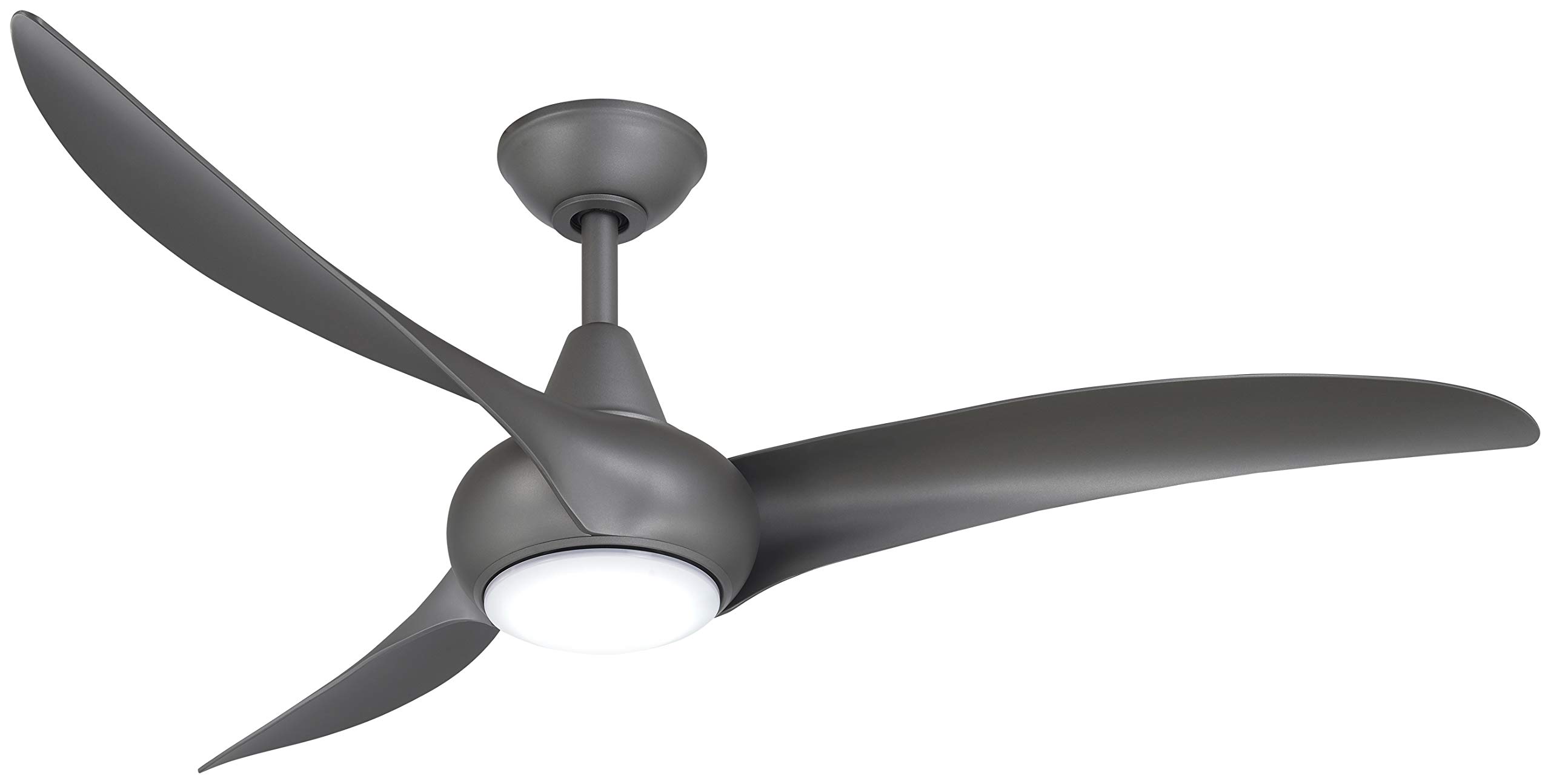 MINKA-AIRE F844-GS 52 Inch Ceiling Fan with LED Light Kit and Remote Control, Graphite Steel Finish - Perfect for Living Room, Bedroom, and Outdoor Patio Cooling