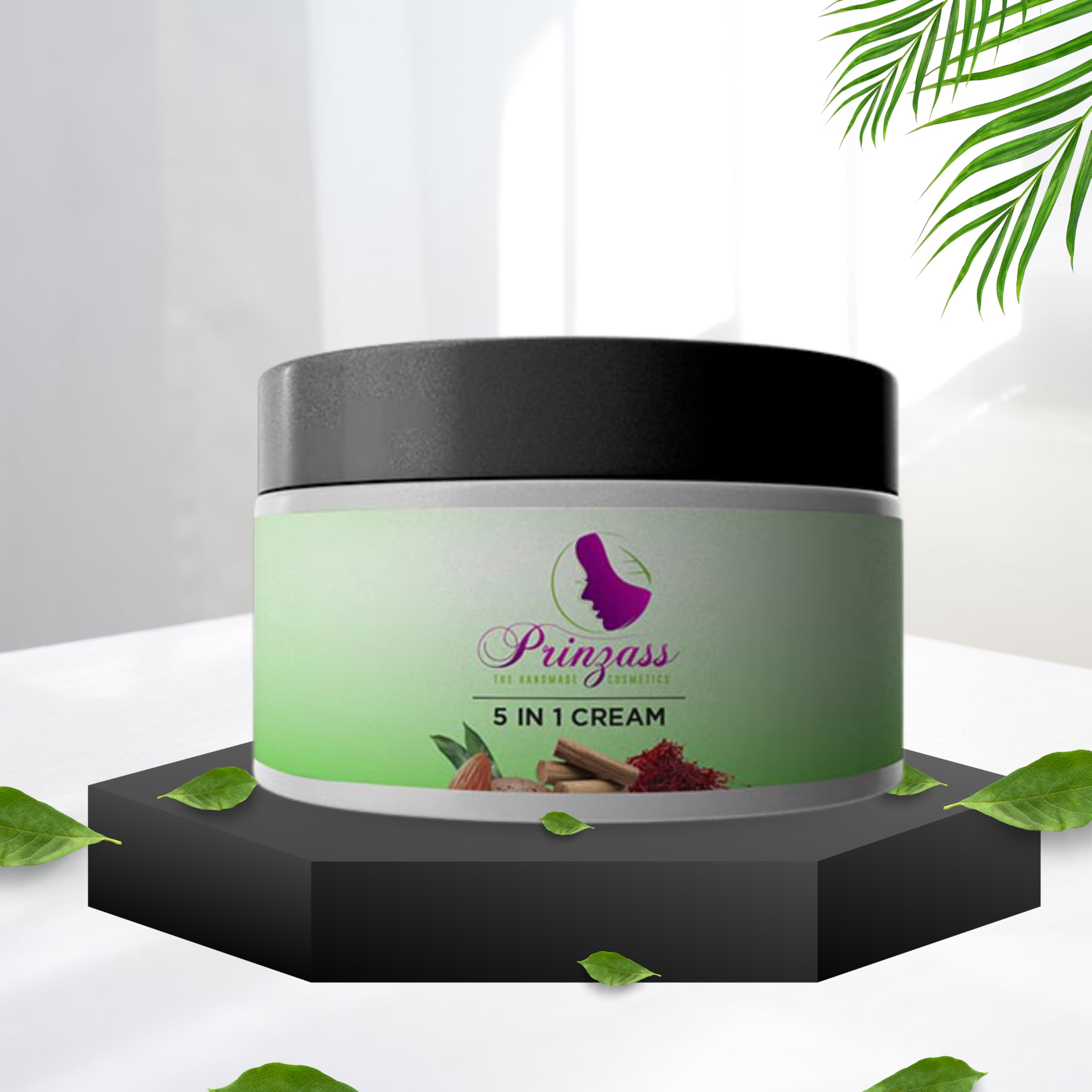 PRINZASS 5-in-1 Anti-Aging Radiant Moisturizing Face Cream for Women & Men - Wrinkle Reduction, Brightening, Fine Line Treatment & Tan Removal (50g) - Daily Skincare for Youthful Glow at Home & Travel