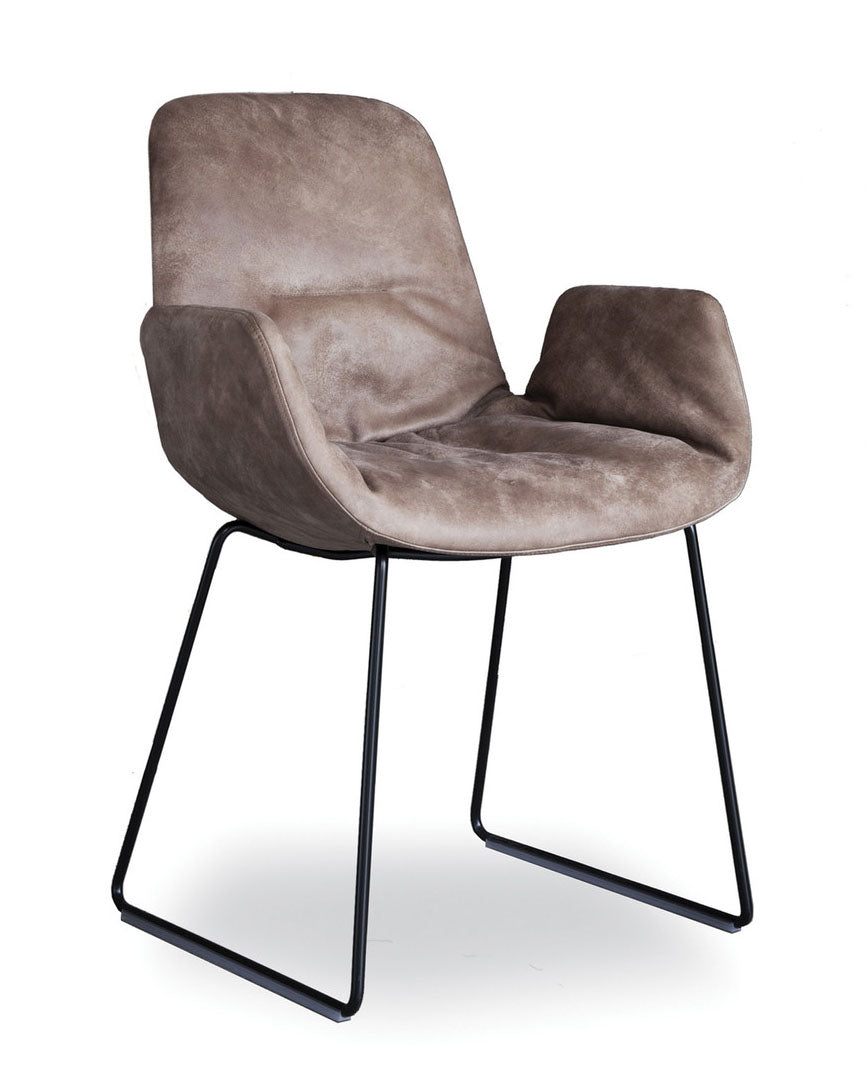 Tonon Step Armchair - Soft Upholstered Sled Base Accent Chair for Living Room, Bedroom & Office | Modern Comfort Seating for Home Decor