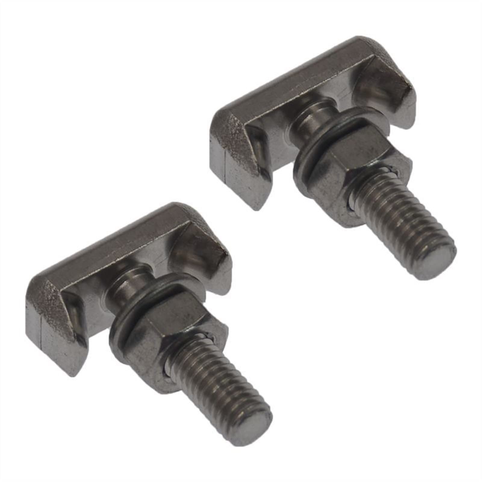 YSYSPUJ 2pcs T-Bolt Battery Terminal Connectors - Stainless Steel Car Battery Cable Connectors for Automotive, Marine & RV Battery Replacement - Perfect for DIY Auto Repair & Electrical Projects
