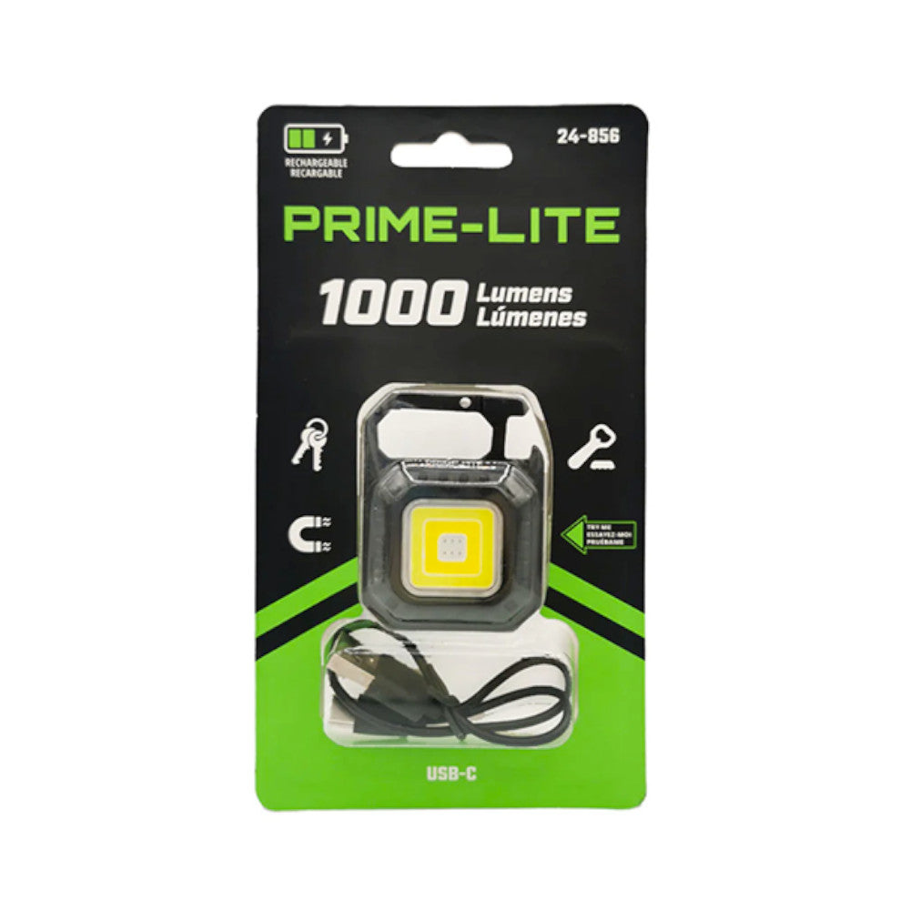 PRIME LITE 24 856 1000 Lumen Clip-On Flashlight - Bright LED Carabiner Light for Camping, Hiking & Emergency Use