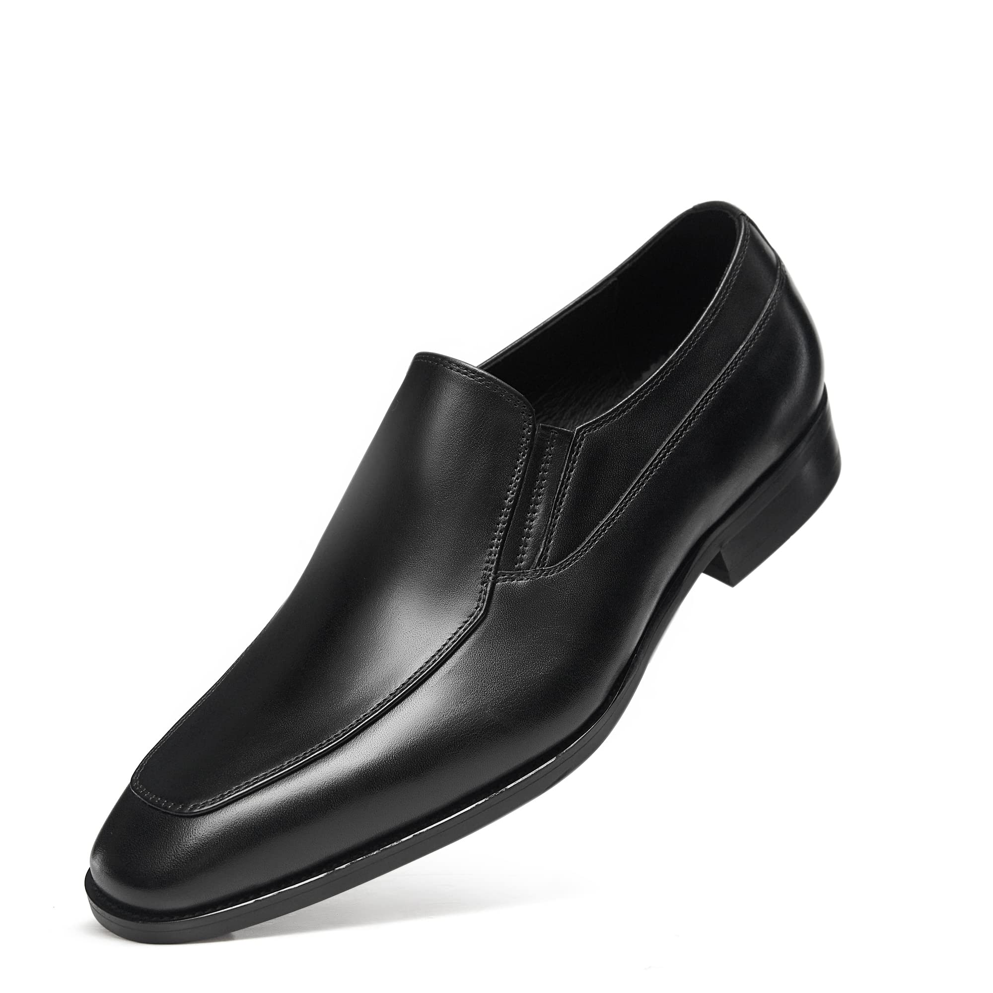 FRASOICUS Men's Leather Slip-On Loafers - Comfortable Dress Shoes for Business & Casual Wear | Perfect for Office, Wedding & Formal Occasions