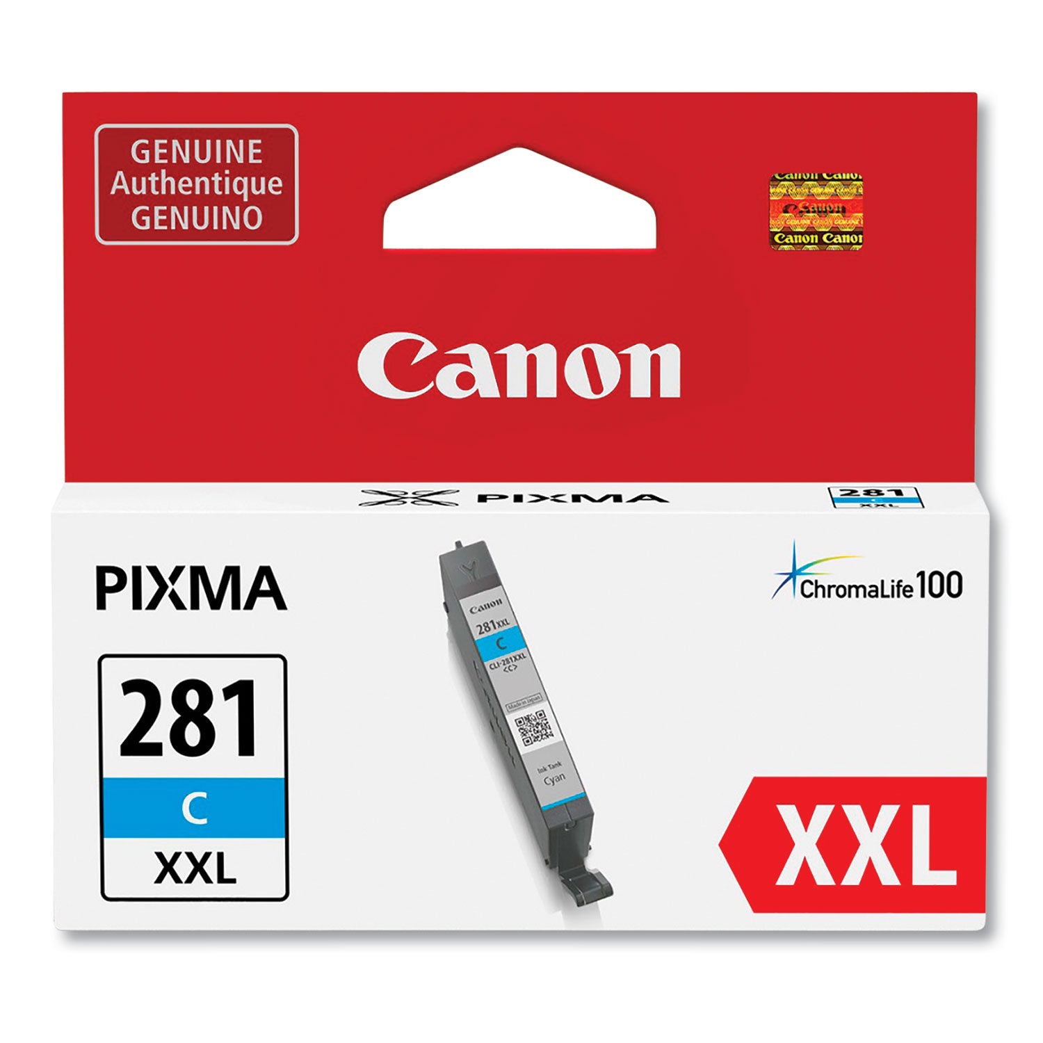 Original CLI-281XXL ChromaLife100 Magenta Ink Cartridge for Canon Printers - High-Quality Photo Printing & Long-Lasting Documents