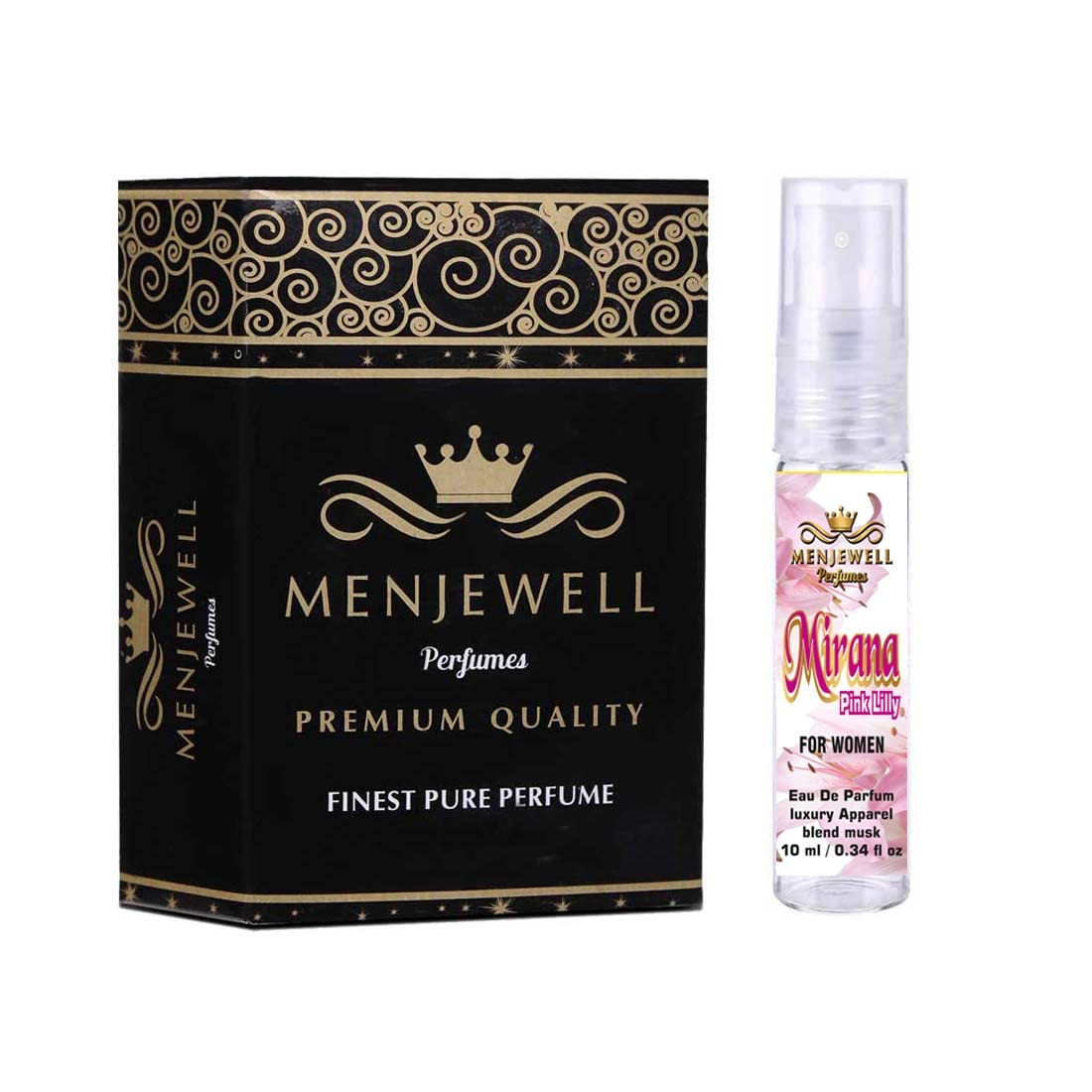 Mirana Pink Lily Eau De Parfum for Women - Floral Fragrance Spray | 10ml Pocket Perfume | Long-Lasting Scent | Perfect Gift for Her | Ideal for Date Nights, Office & Special Occasions
