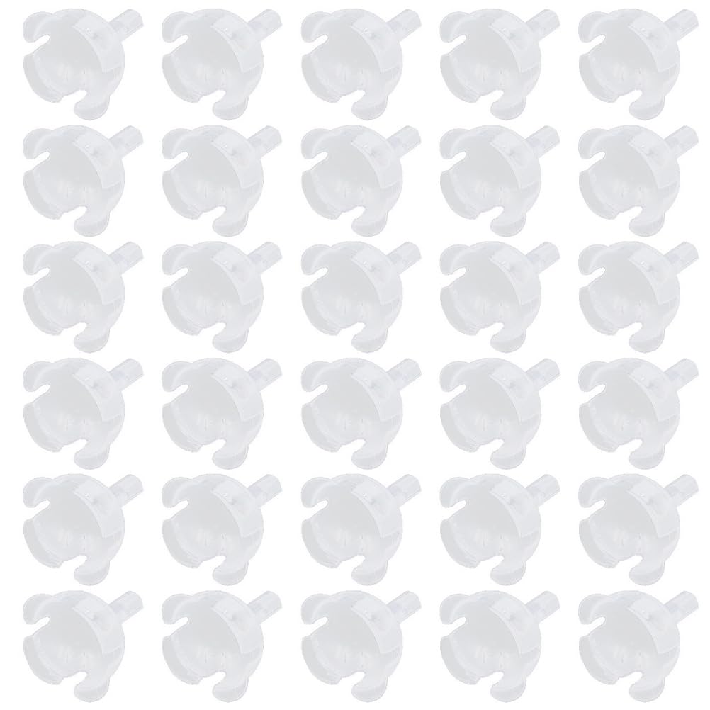 EXCEART 50pcs Clear Plastic Chocolate Ball Holders - Mini Cupcake & Muffin Liners, Truffle Candy Packaging Cases, Flower Support Racks for Wedding, Valentine's Day, Party Dessert Displays