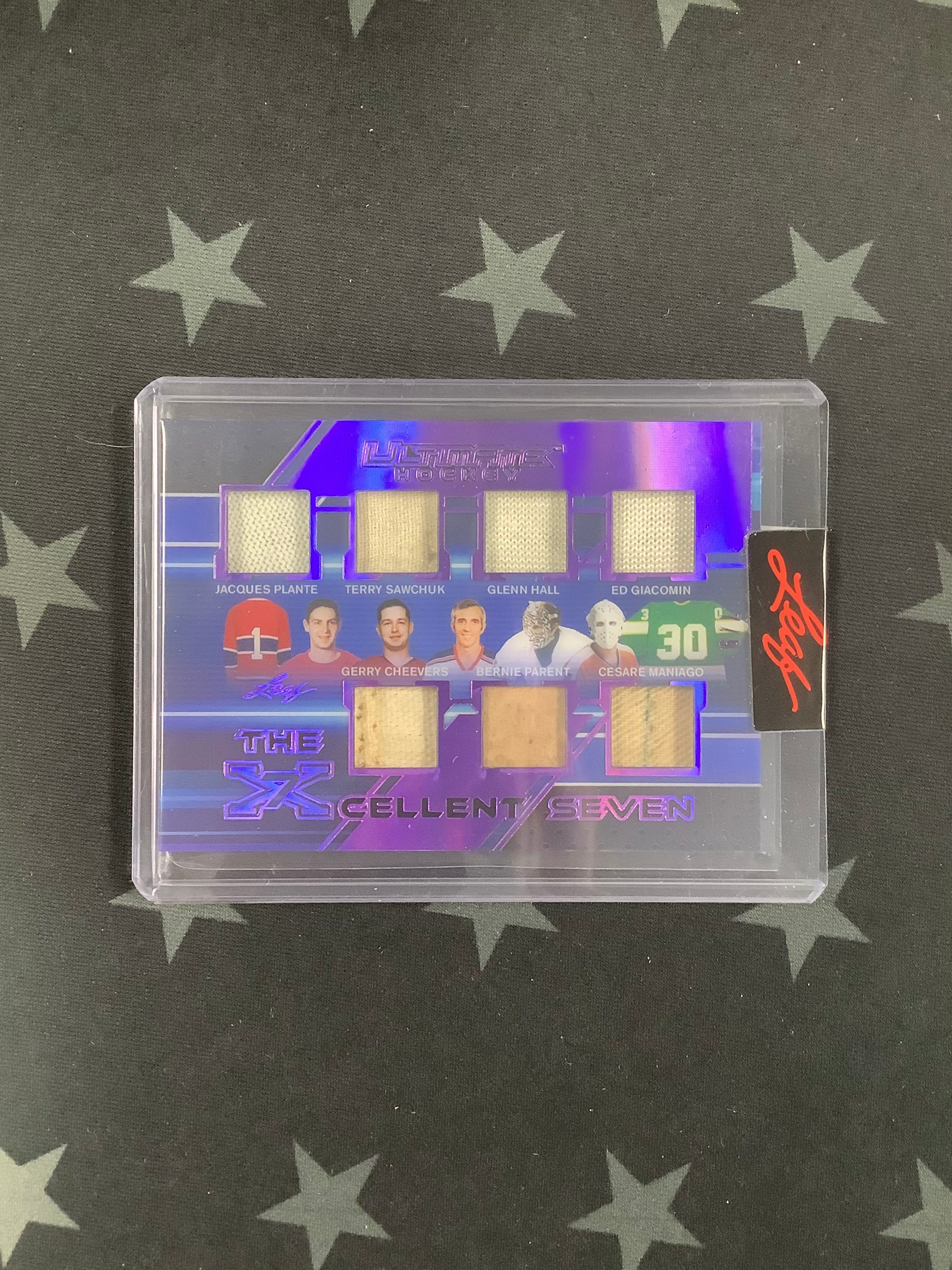 2023 LEAF ULTIMATE HOCKEY 7-Patch Collection - Jacques/Terry/Glenn/Hall/Ed/Gerry/Bernie/Cesare - Rare Hockey Player Memorabilia for Collectors & Fans - Perfect for Display, Gifts, and Sports Memorabilia Collections