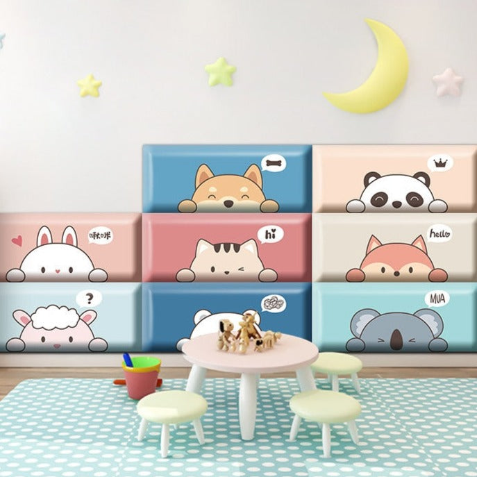Soft Jungle Sloth Wall Padded Safety Cushions for Kids - Non-Toxic Nursery Decor & Playroom Protection - Perfect for Toddler Bedrooms, Daycare Centers, and Play Areas