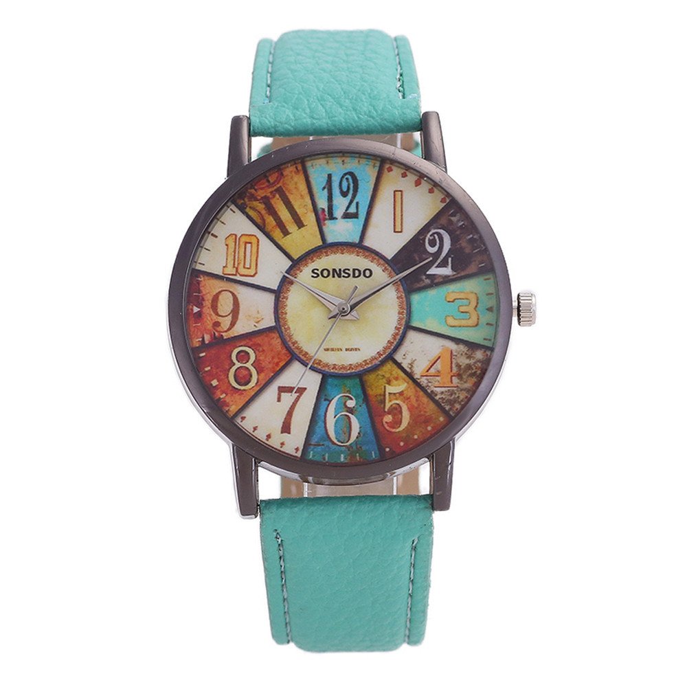 Elegant Retro Women's Leather Watch with LED Light - Casual Analog Quartz Wristwatch for Women - Adjustable Faux Leather Band - Perfect for Daily Wear, Office & Special Occasions