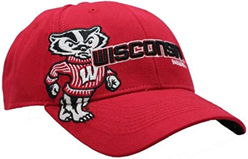Badgers Battle Ready Red Velcro Back Hat - Adjustable Baseball Cap for Sports, Outdoor Activities & Casual Wear