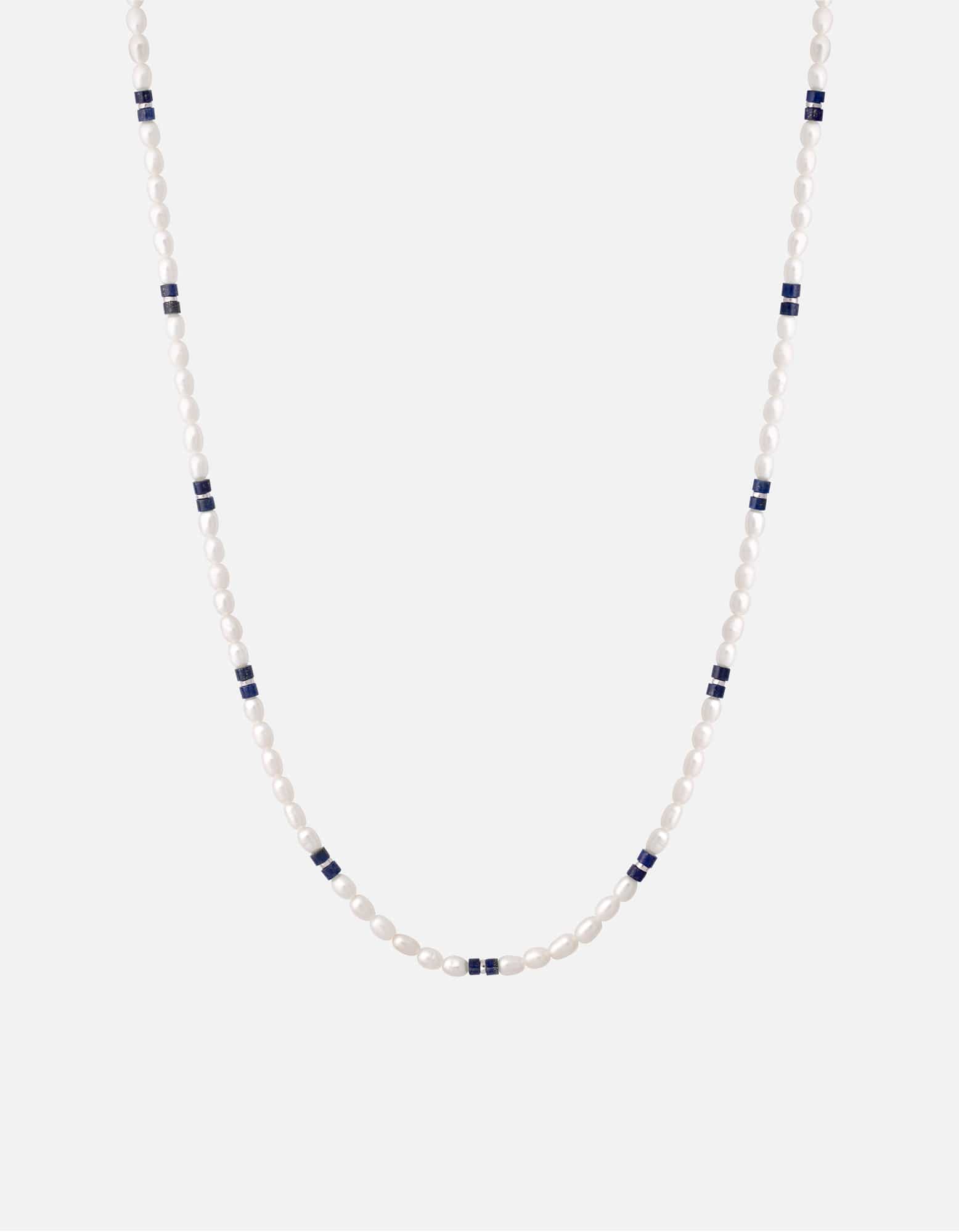 Lapis Lazuli Pearl Necklace for Women - Sterling Silver Jewelry for Elegant & Formal Occasions