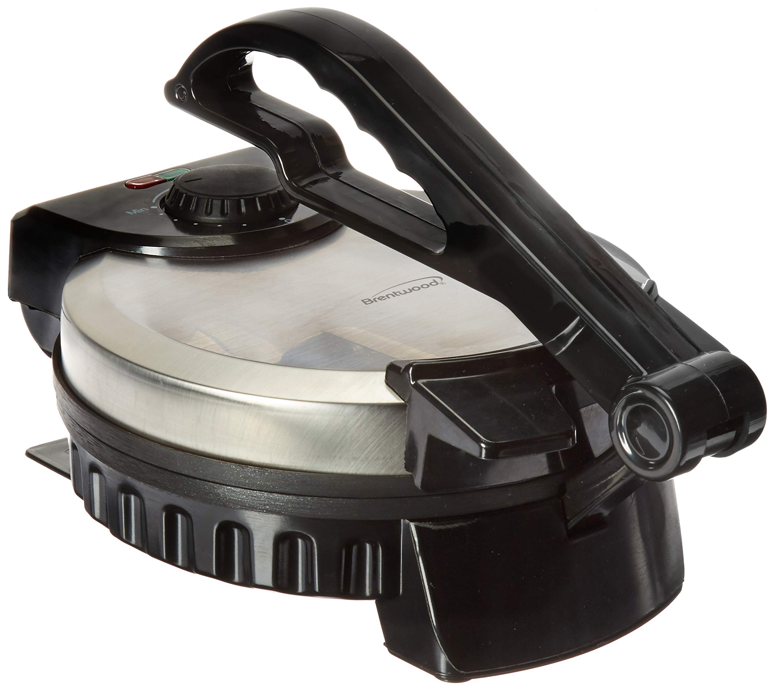 Brentwood TS-127 8-Inch Stainless Steel Non-Stick Electric Tortilla Maker - Perfect for Homemade Tortillas, Quesadillas, Flatbreads & More | Commercial & Home Kitchen Use
