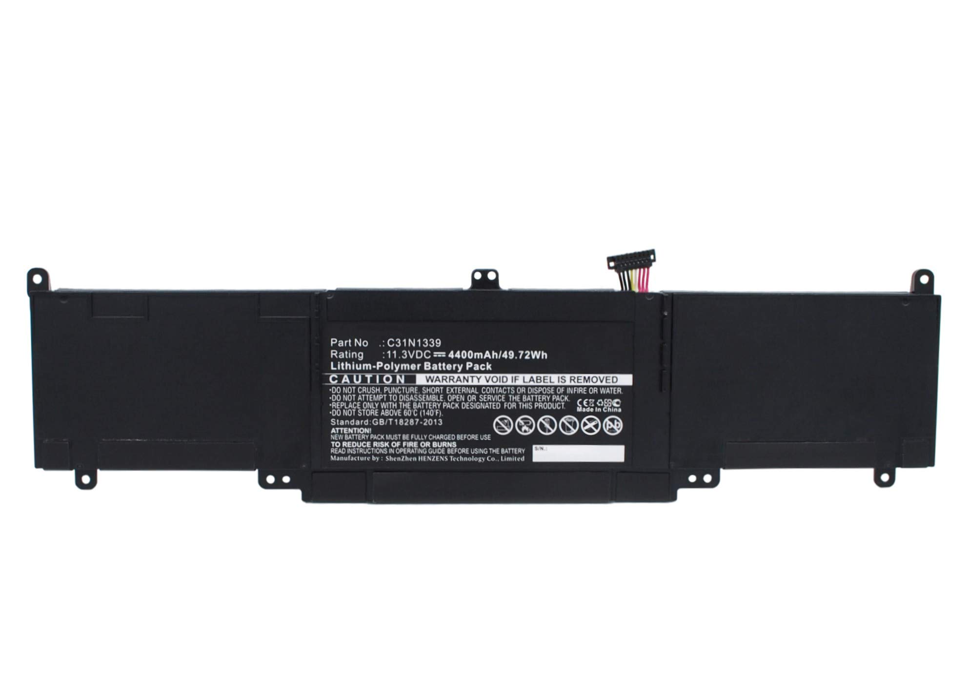 Synergy Digital High-Capacity 11.3V 4400mAh Li-Pol Laptop Battery for Asus ZenBook UX303UA-R4135E | Perfect for Work, Travel & Extended Use