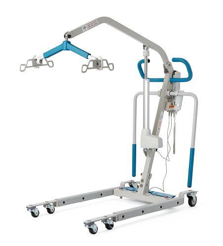 Medline MDS450EL Electric Patient Lift - 8 to 70 Inches Adjustable Height, Power Operated Base with Locking Casters for Safe Patient Transfer from Floor to Bed | Ideal for Home Care, Hospitals & Rehabilitation Centers