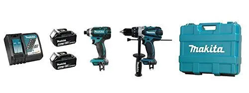 Makita DLX2005M 18V Cordless Hammer Drill & Impact Driver Combo Kit with 4.0Ah Battery - Perfect for DIY Projects, Home Repairs & Professional Construction Work