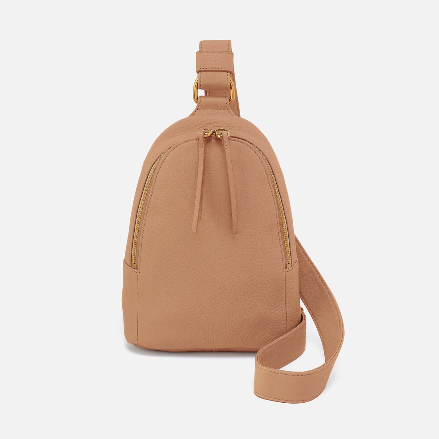 Premium Pebbled Leather Fern Sling Bag in Sandstorm - Stylish Crossbody Purse for Women, Perfect for Travel, Work, and Everyday Use