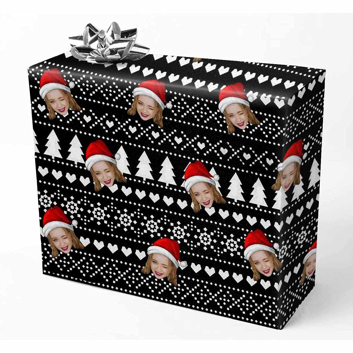 Custom Photo Wrapping Paper with Christmas Tree Design - Personalized Gift Wrap for Christmas, Birthday & Holidays (58