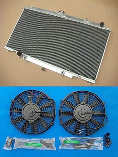 3 Row Aluminum Radiator with Fans Compatible with Nissan Patrol Y61 GU 4.2L TD Diesel (1997-2001) - Perfect for Off-Roading & Heavy-Duty Cooling