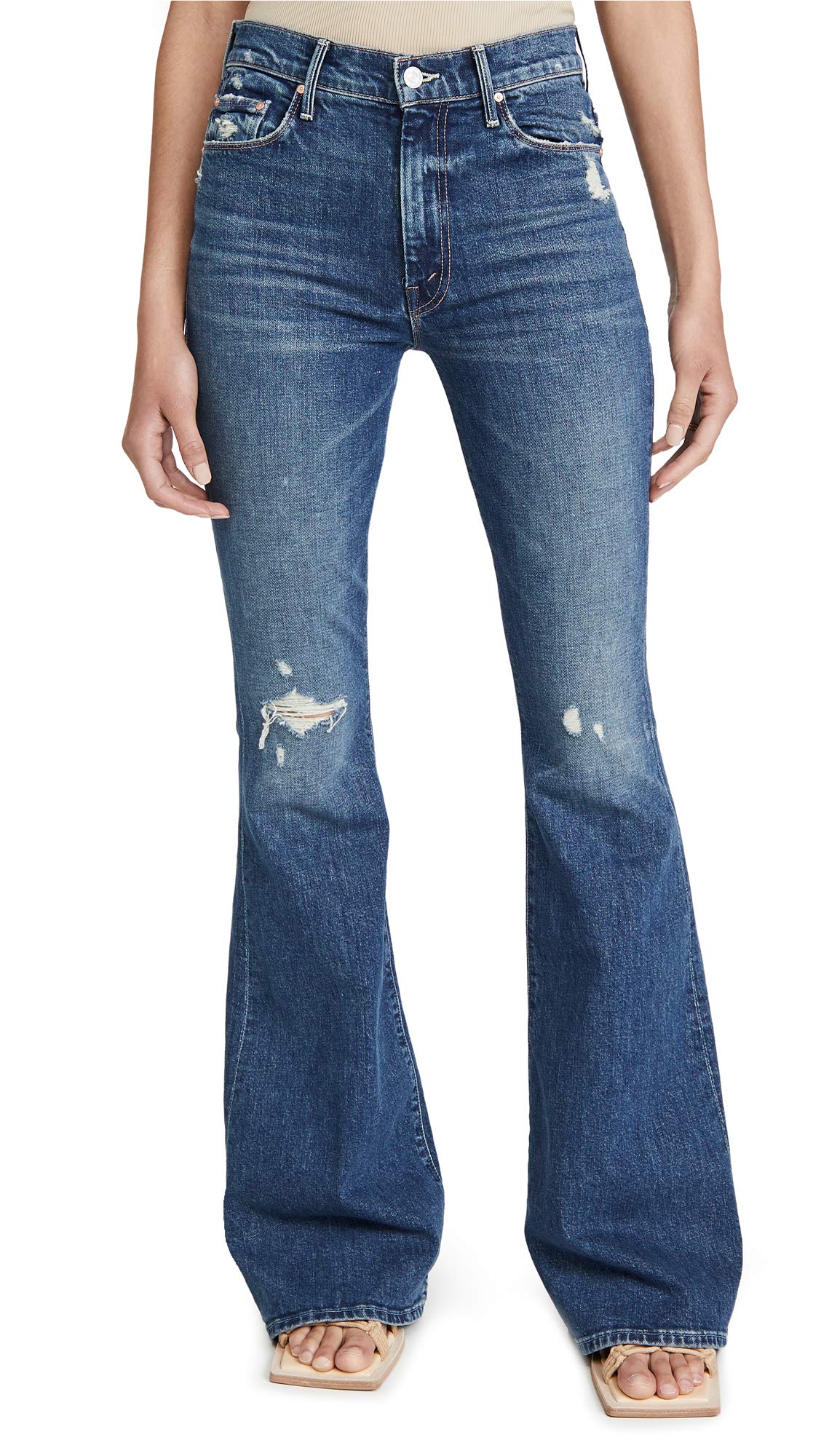MOTHER Women's The Super Cruiser Jeans - High Waist Stretch Denim Pants for Casual & Everyday Wear | Perfect for Work, Travel & Weekend Outfits