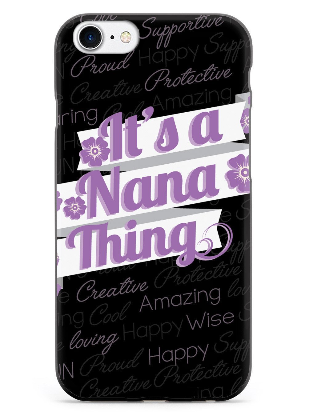 Inspired Cases - iPhone 8 Case Compatible with Apple iPhone 8 - 3D Textured Protective Phone Cover - It's a Nana Thing (Purple) - Perfect for Everyday Use, Travel & Gift Giving