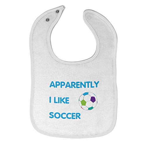 Soft Cotton Baby Bibs & Burp Cloths - Soccer Themed for Toddlers & Infants (White Design) - Perfect for Feeding Time & Messy Play