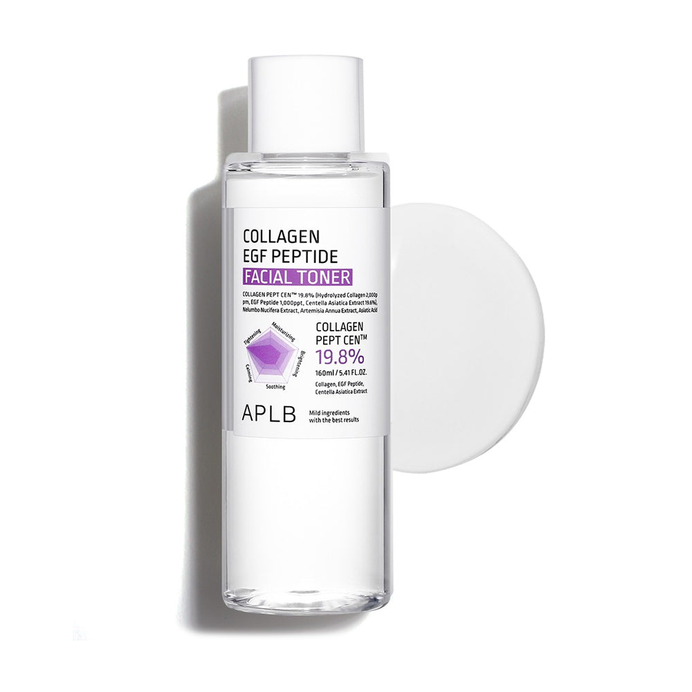 APLB Collagen EGF Peptide Facial Toner 160ml - Hydrating & Anti-Aging Face Essence for Glowing Skin | Perfect for Daily Skincare Routine & Nighttime Hydration