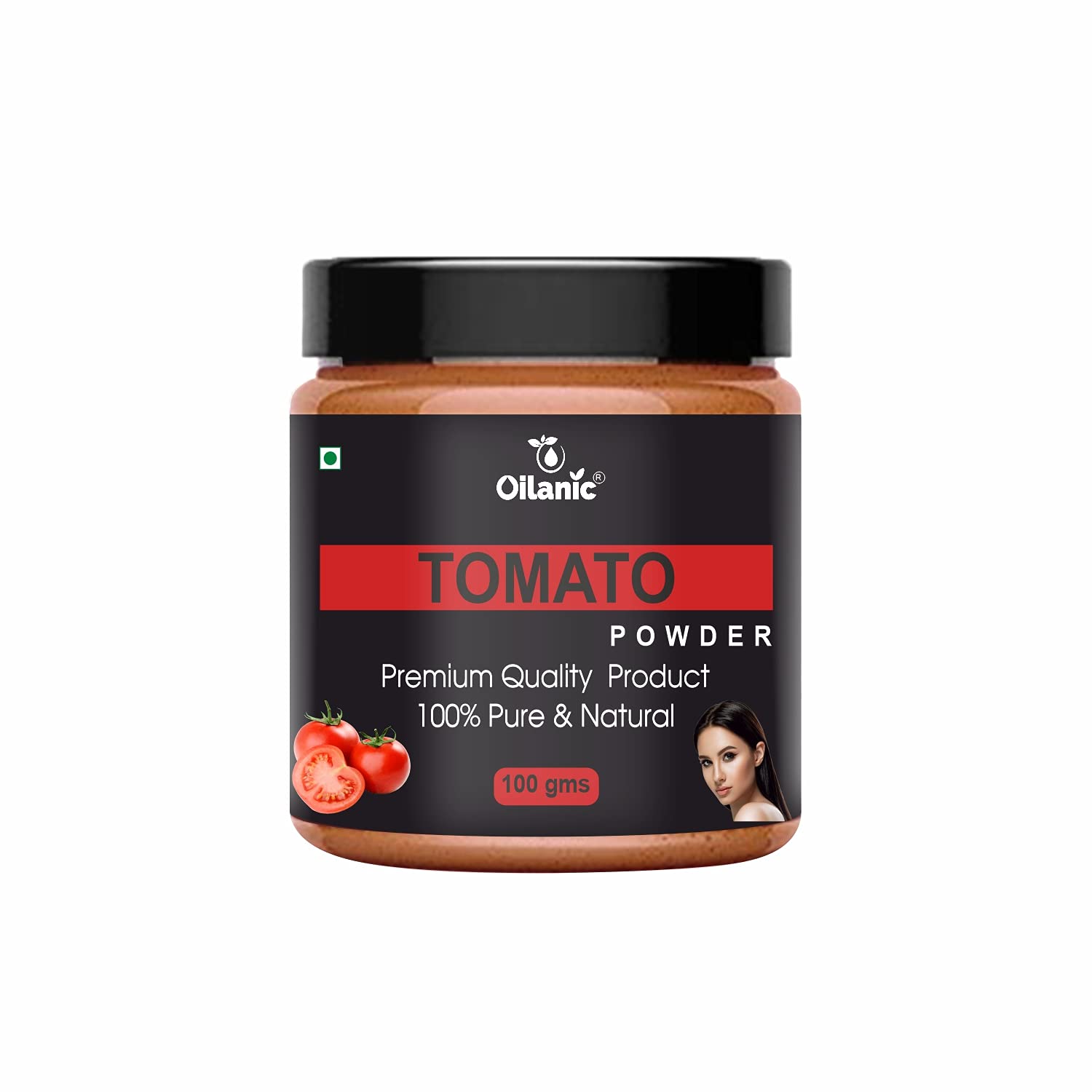 Oilanic 100% Pure Natural Tomato Powder for Skin & Hair Care - 3.5oz (100g) | Organic Face Mask Ingredient, DIY Beauty Recipes, Healthy Smoothie Booster