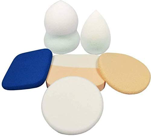 Premium Beauty Sponge Set - Latex-Free Makeup Blender for Flawless Application - 6 Pcs