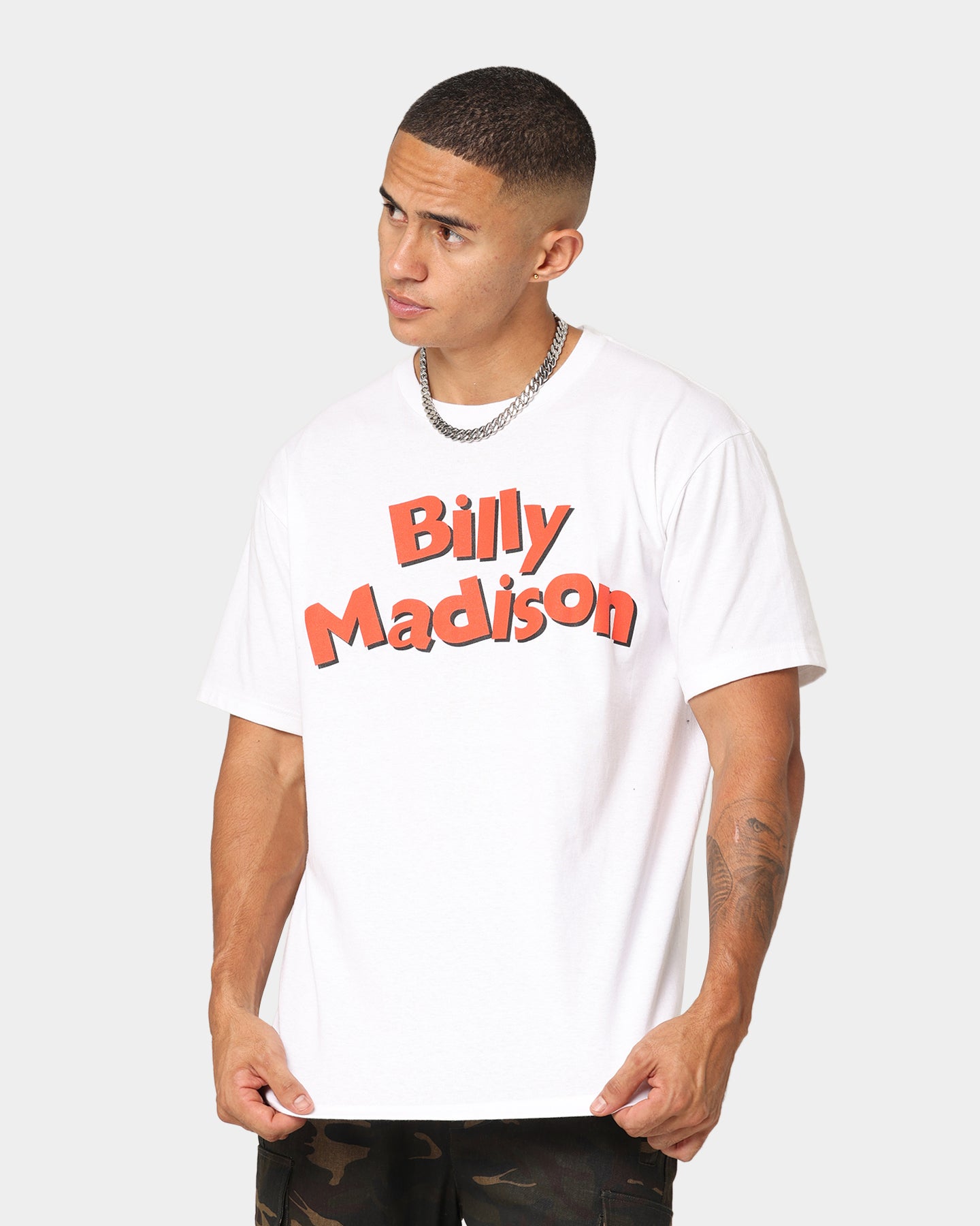 American Thrift Billy Maddison White T-Shirt | Vintage Graphic Tee for Men | Casual Wear & Street Style Outfits