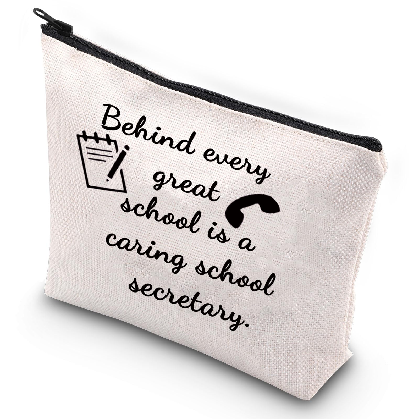 G2TUP School Secretary Gift for Women - Travel Makeup Bag & Zipper Pouch - Perfect Appreciation Gift for Caring School Administrators - Great for Travel, Office & Teacher Appreciation Day