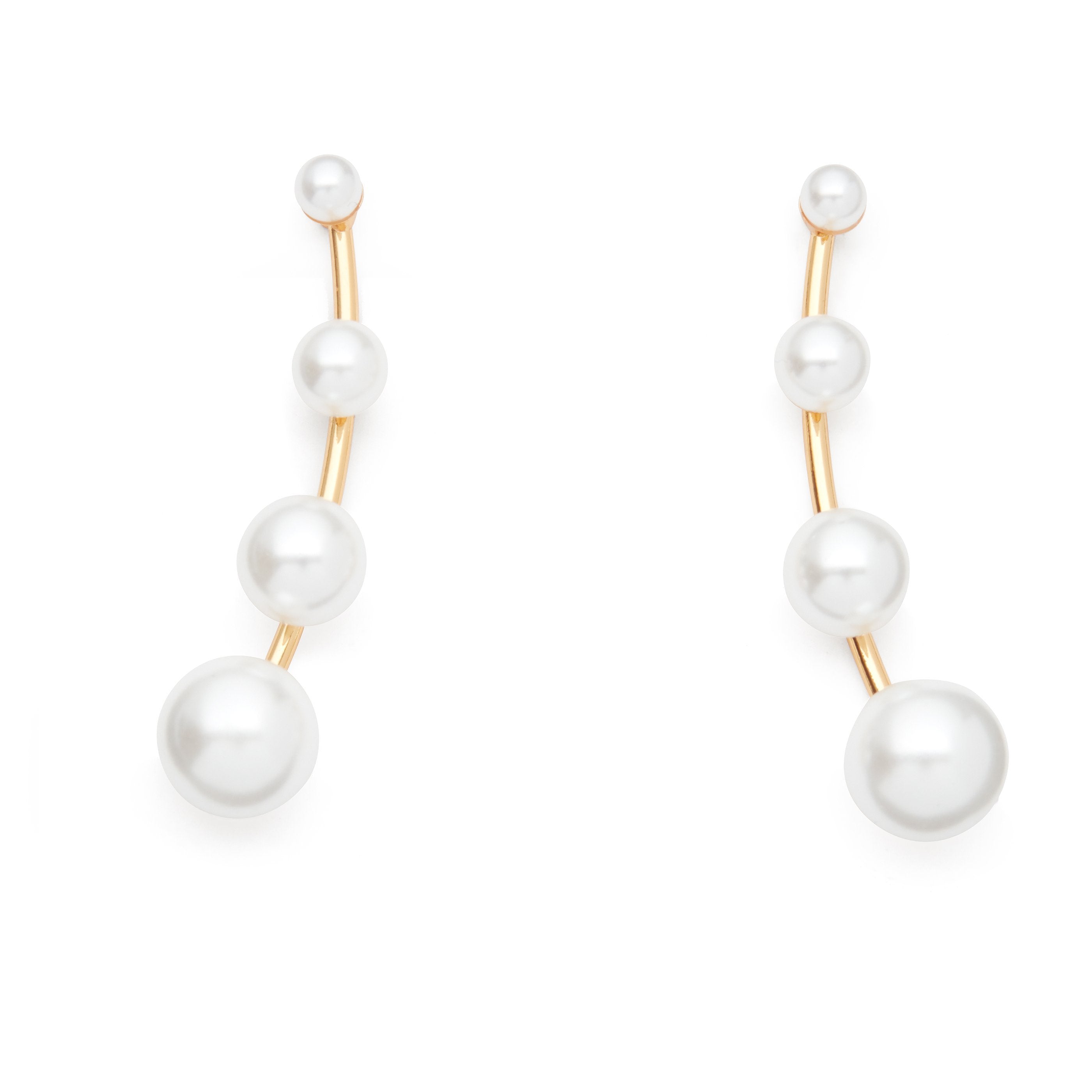 Elegant Tapered Pearl Earrings for Women - Classic & Timeless Jewelry Gift for Wedding, Party & Special Occasions