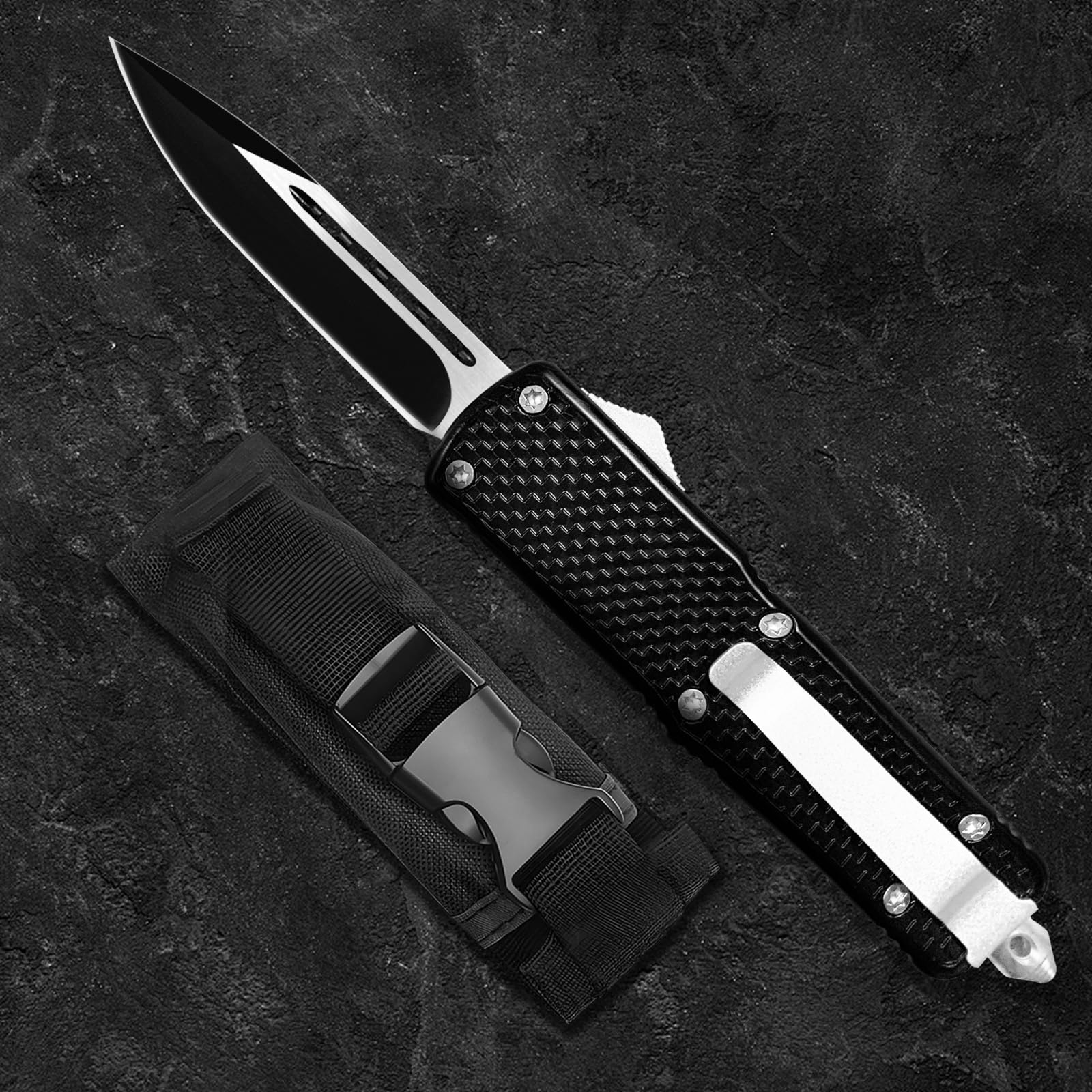 Premium Outdoor Knife with Glass Breaker - Tactical Survival Tool for Camping, Hunting, Hiking & Emergency Situations | Durable Handle for Indoor/Outdoor Activities