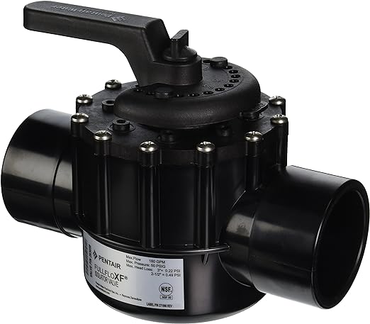 Pentair 2-Way Valve 65mm/80mm (2.5/3 Inch) CPVC Slip/Spigot - Ideal for Pool, Spa, and Water Filtration Systems