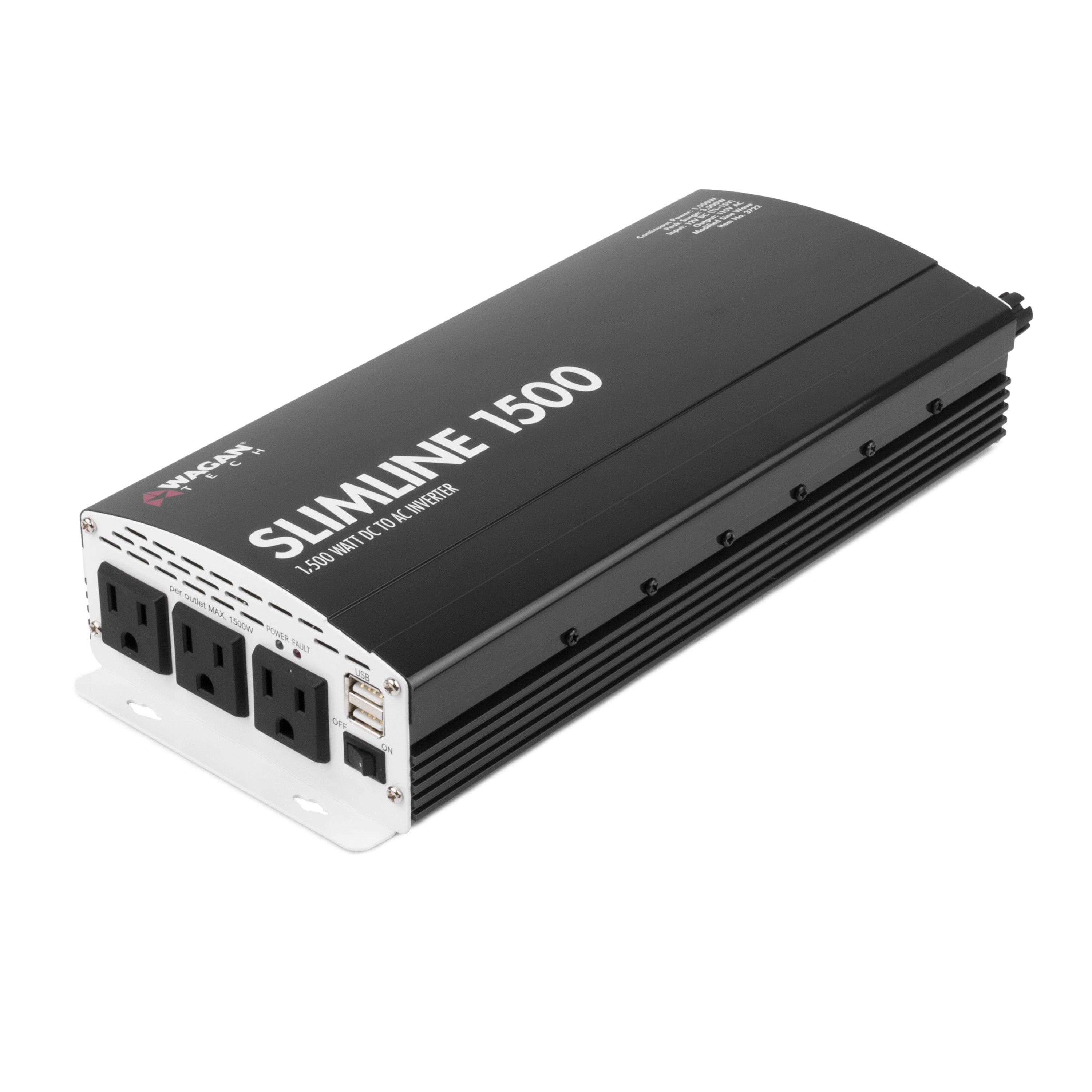 1500W Pure Sine Wave Power Inverter - Slimline Design for Cars, RVs & Boats - Reliable AC Power Supply for Camping, Emergencies & Outdoor Adventures