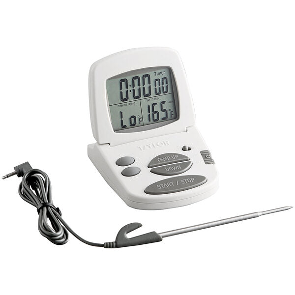 Digital Thermometer & Timer - Accurate Cooking Thermometer with Timer for Grilling, Baking, and Meat Smoking | Kitchen & BBQ Essential