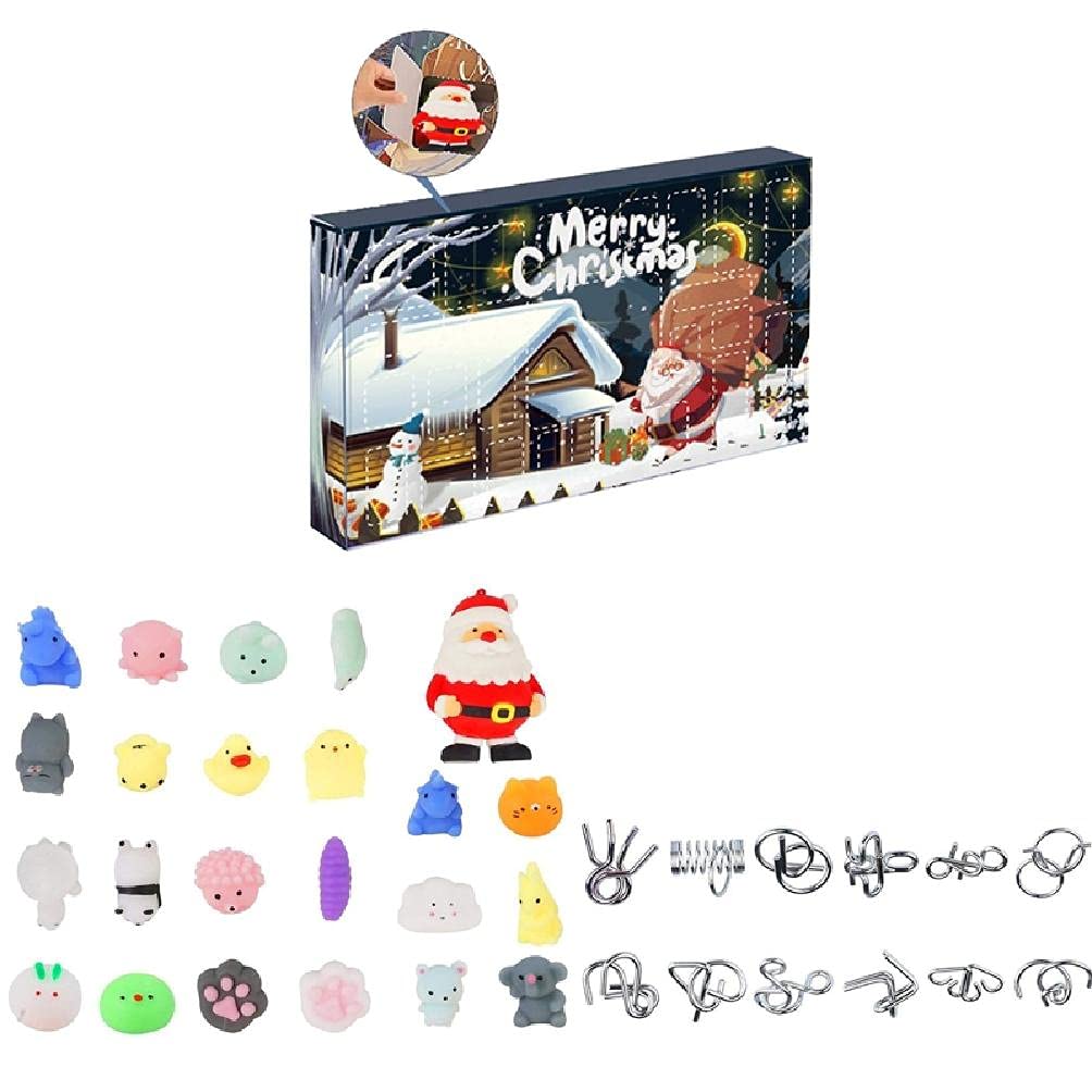 Christmas Advent Calendar Blind Box - 24 Days Countdown Surprise Toys for Kids, Girls & Boys - Fun Holiday Decompression Gift for Birthday & Christmas - Perfect for Classroom Parties, Stocking Stuffers & Family Traditions