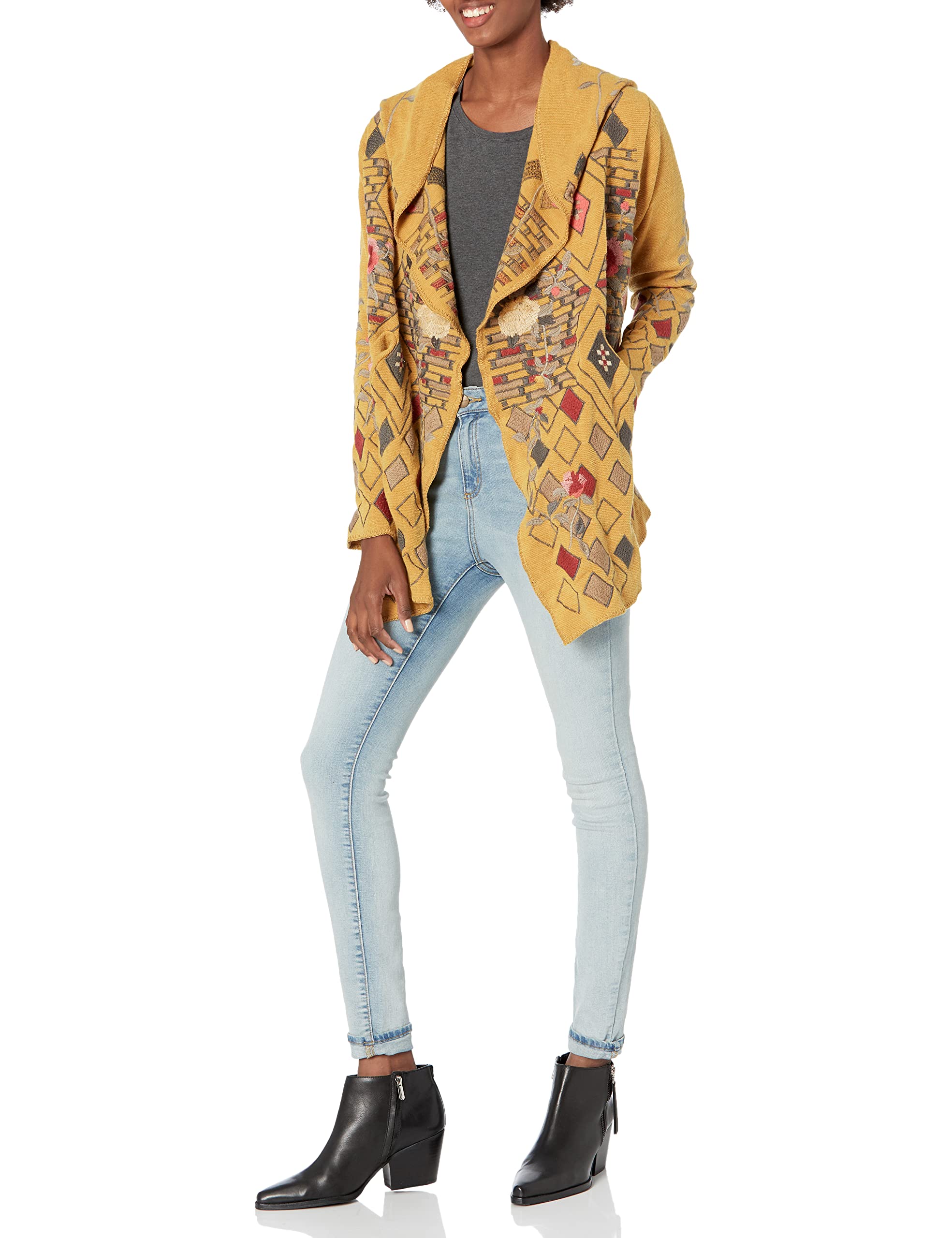 Biya Johnny Was Women's Long Sleeve Sweater - Soft Knit Pullover for Fall & Winter - Perfect for Office, Casual Outfits & Holiday Gatherings