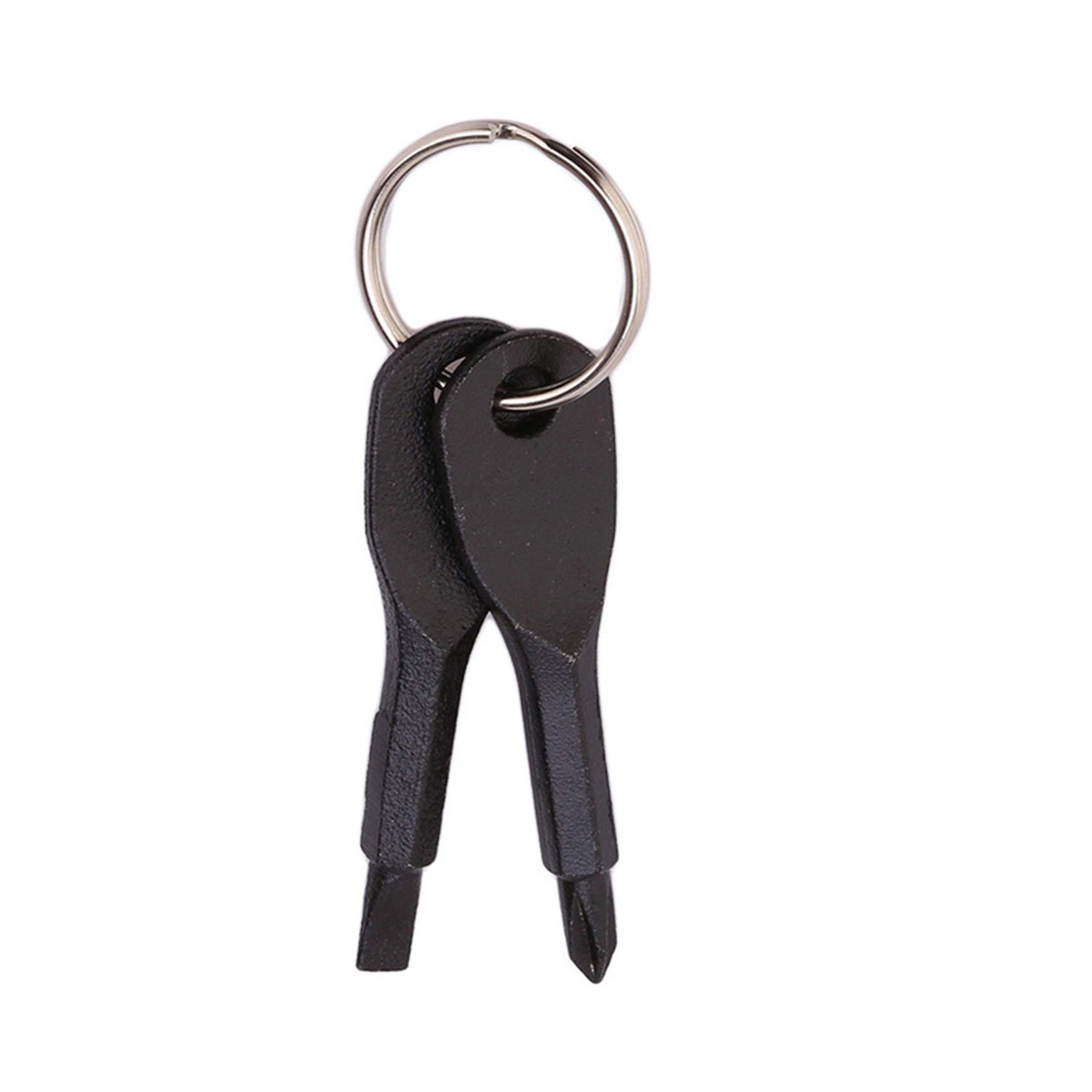 Multifunctional Pocket Mini Tool - Portable Keychain Screwdriver Set with 6 Bits, Compact Hand Tool for Home & Car Repair (Black) | Perfect for DIY Projects, Emergency Fixes & Everyday Carry