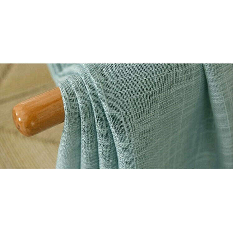 Remy Linen Semi Sheer Curtains - Light Sea Green Window Drapes for Living Room, Bedroom & Nursery | Soft Filtered Light & Privacy | Eco-Friendly Linen Fabric