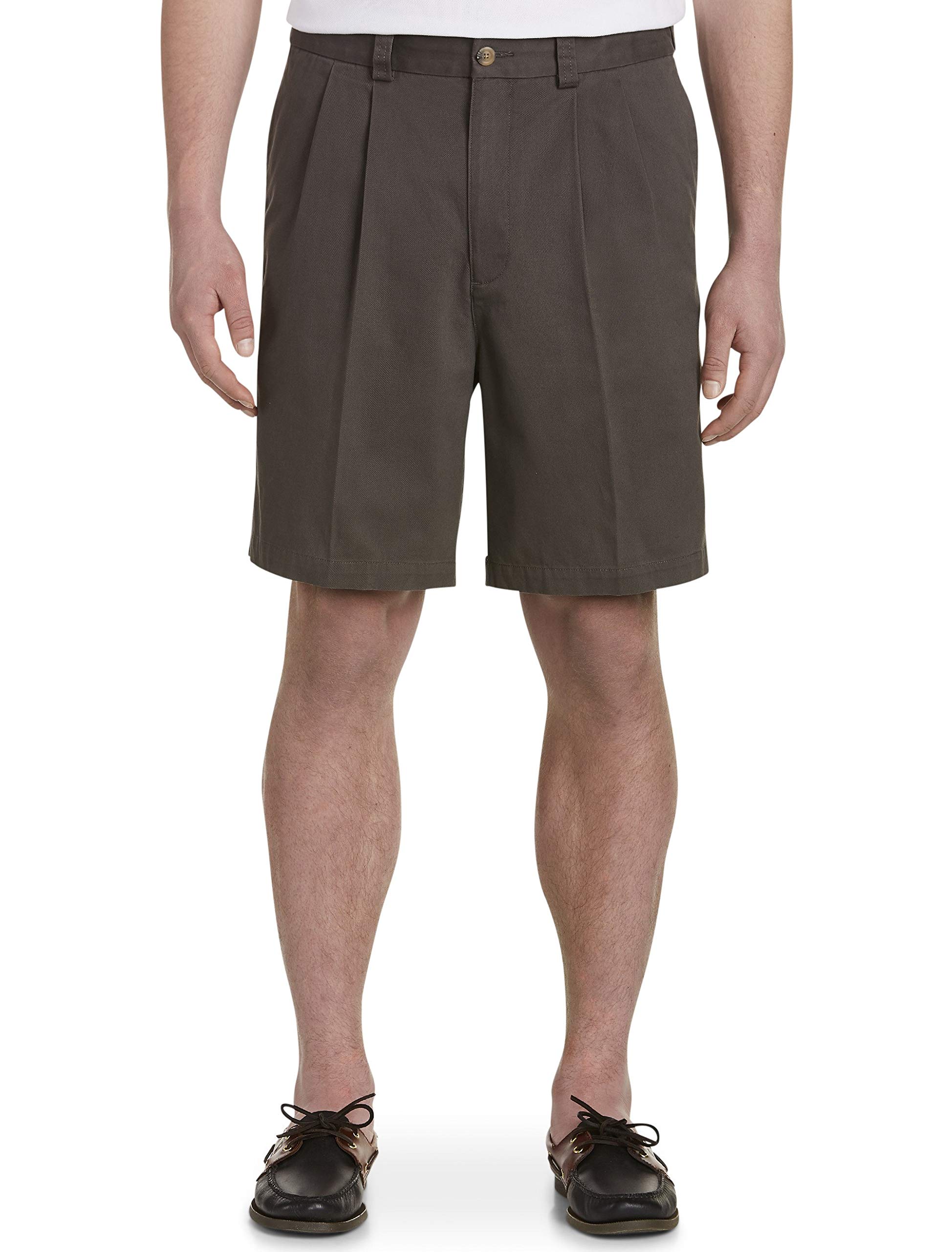 DXL Big and Tall Waist-Relaxer Pleated Shorts for Men - Comfortable Stretch Fabric with Relaxed Fit - Perfect for Casual Wear, Summer Outings & Office Comfort