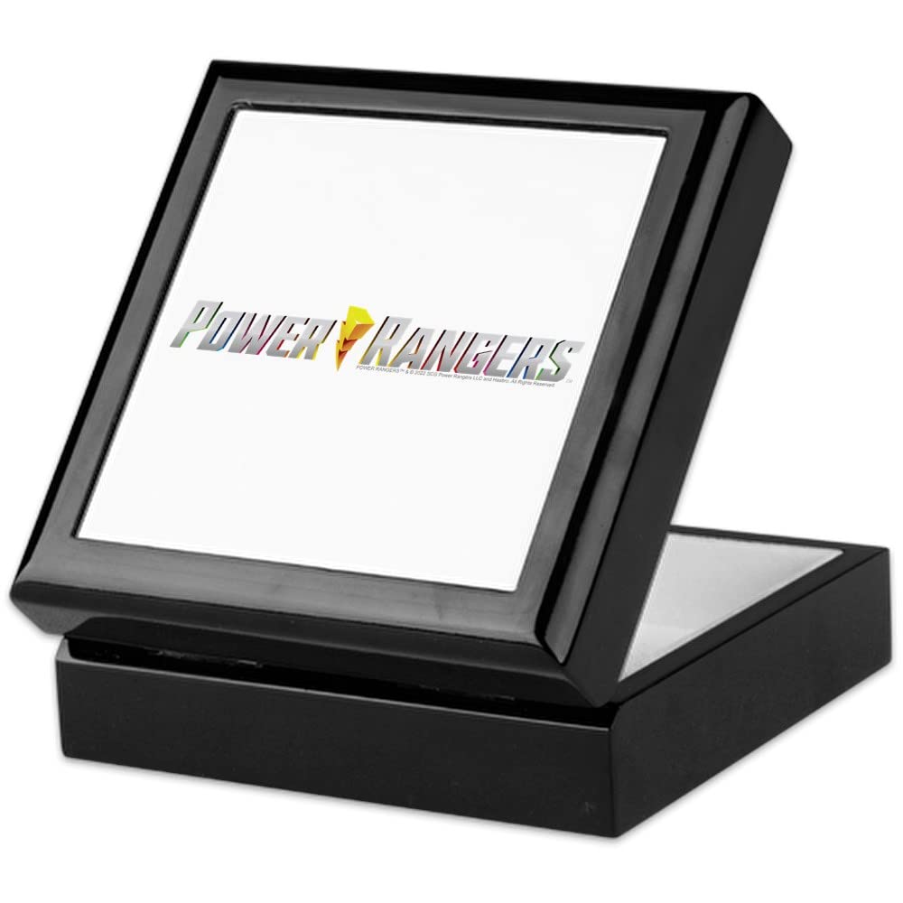 Power Rangers Linear Logo Keepsake Box - Handcrafted Hardwood Jewelry Storage Box with Velvet Lining - Perfect for Collectibles, Rings & Necklaces - Great Gift for Fans & Memory Preservation