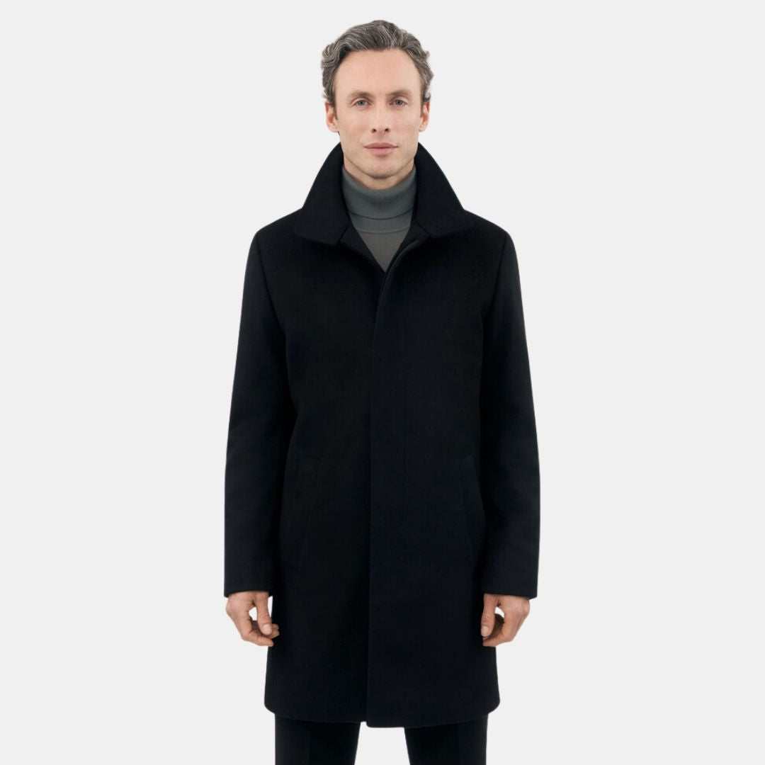 Aleric Black Coat for Men - Stylish Winter Jacket for Outdoor Activities & Casual Wear | Waterproof & Windproof