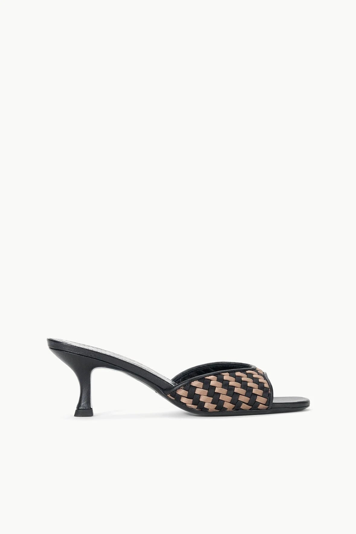 Brigitte Mule Shoes - Black Woven Leather Slip-On Loafers for Women | Comfortable Casual & Office Wear | Perfect for Work, Travel and Everyday Outfits
