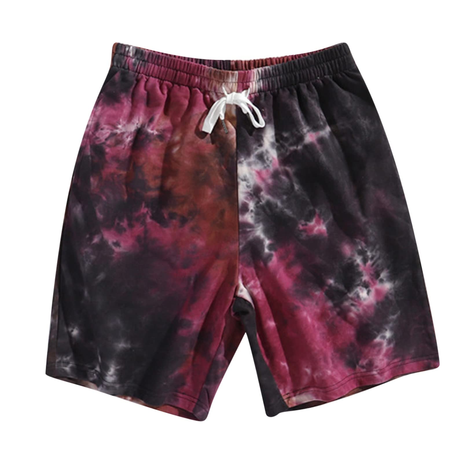 **ETHKIA Men's Athletic Hiking Shorts - Adjustable Swim & Running Shorts, Classic Fit Fashion Jean Shorts with Pleats (Black) - Perfect for Outdoor Adventures, Beach, Gym & Casual Wear**