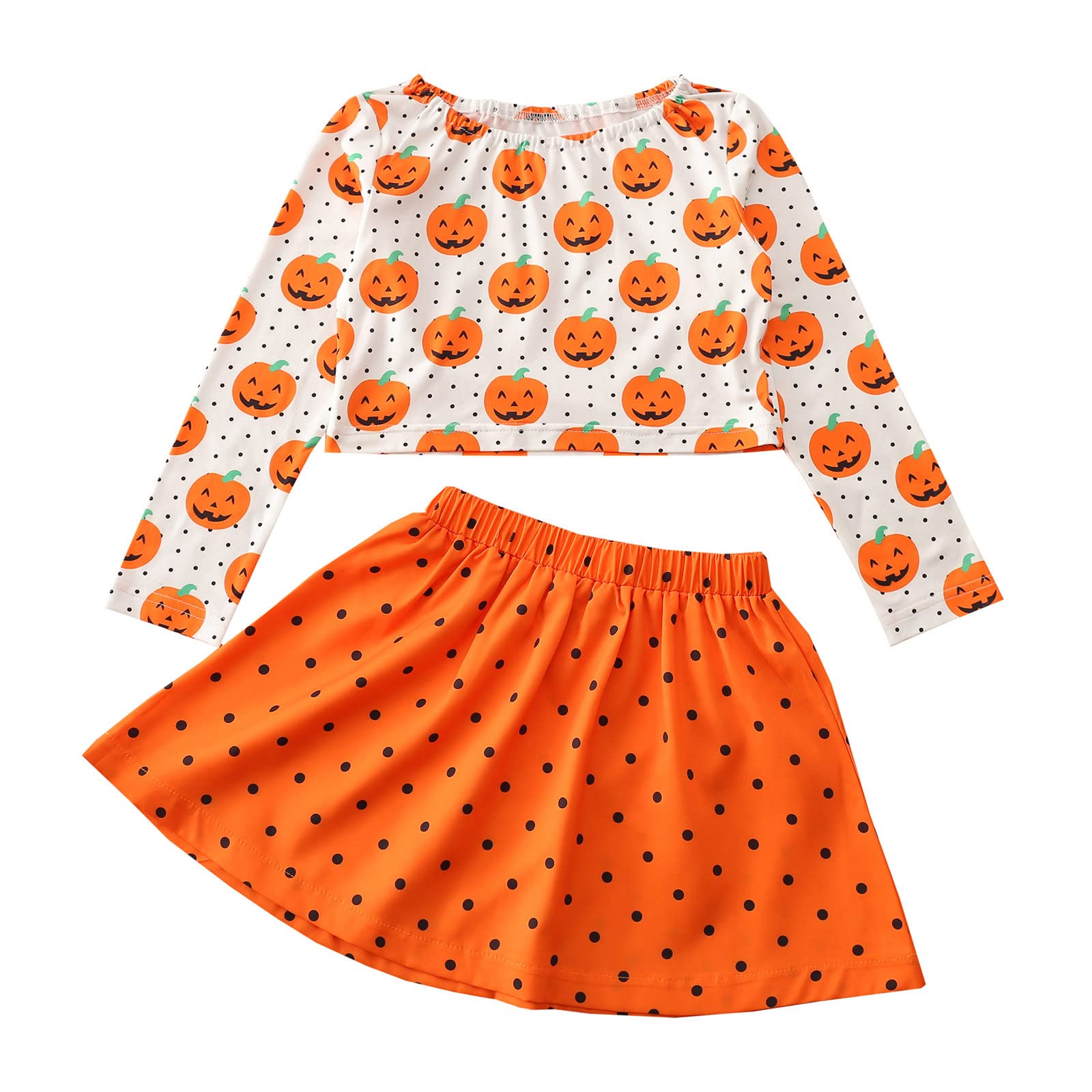 Adorable Halloween Pumpkin Print Romper Dress for Baby Girls - Newborn & Toddler Costume with Bib - Perfect for Trick-or-Treating & Photo Shoots