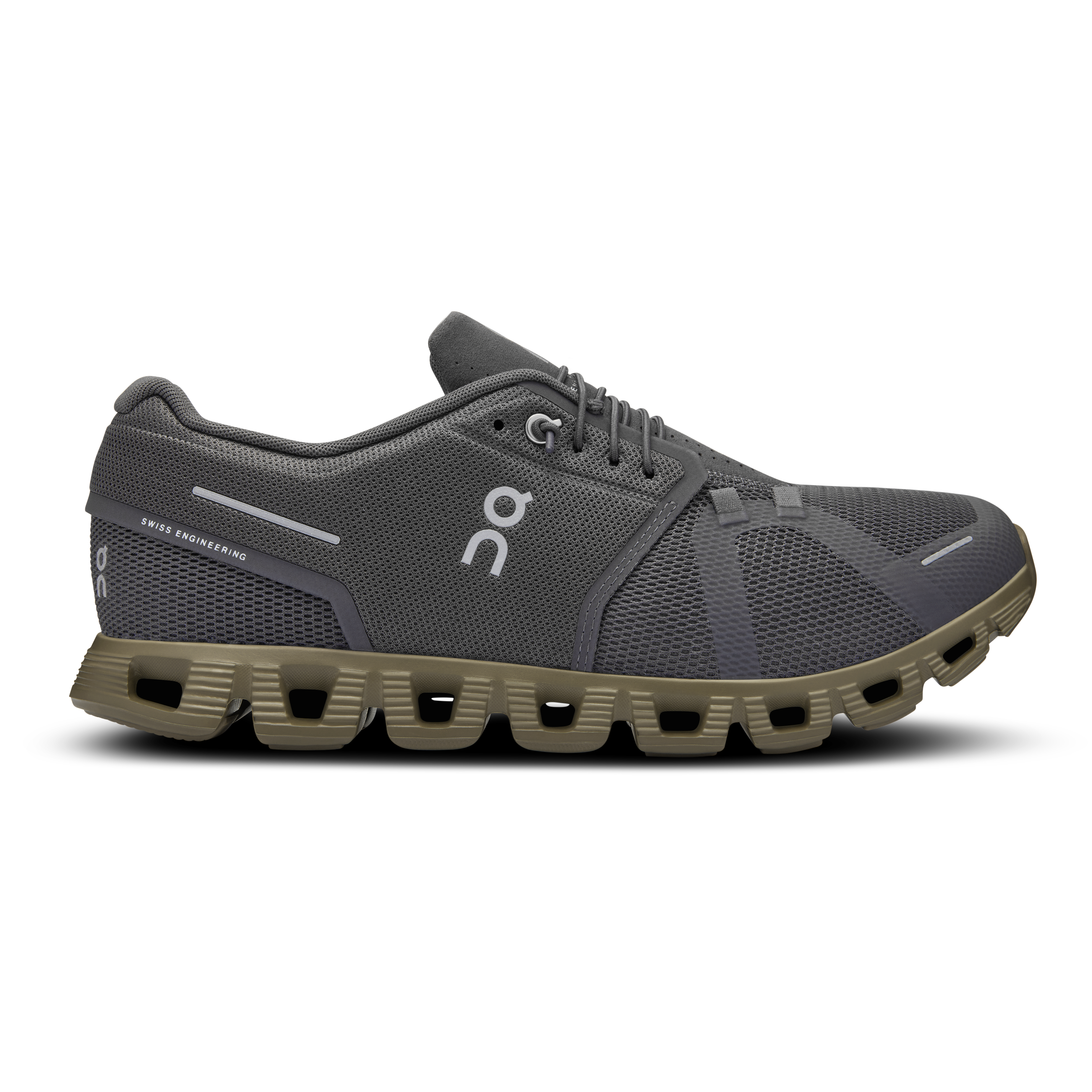 On Running Men's Cloud 5 Running Shoes - Lightweight & Breathable for Marathon Training & Daily Jogging (Eclipse/Grove) - Perfect for Road Running, Gym Workouts & Active Lifestyle