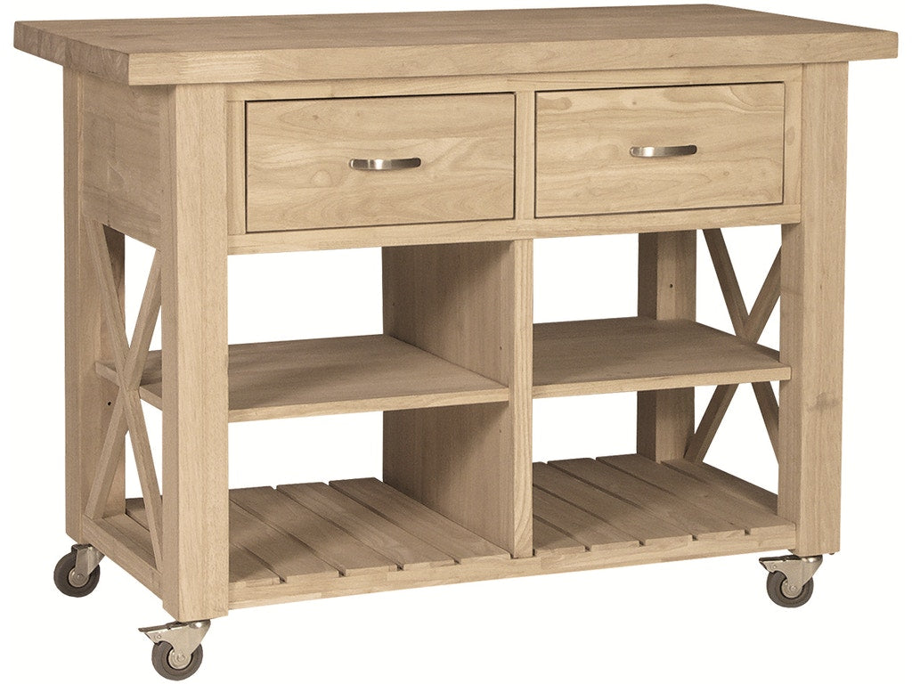 Premium Work Center Island for Home Office & Kitchen - Adjustable Height Workstation with Storage Shelves | Perfect for DIY Projects, Crafting & Cooking