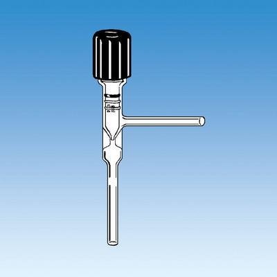 8193-214 Vacuum Stopcock with UHDPE Handle & PTFE Plug, 0-3mm Size - Ideal for Laboratory Equipment, Glassware, and Scientific Experiments