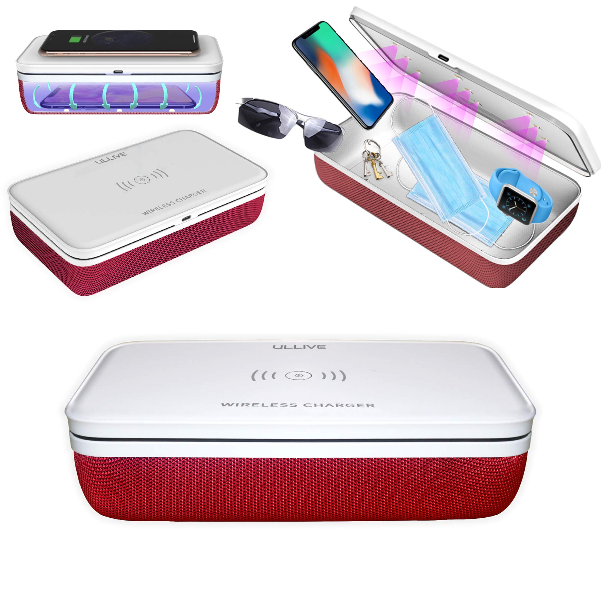 Multi-Function UV Sanitizer & Wireless Charger with Aromatherapy - Phone, Mask, Jewelry, Glasses Sterilizer | Perfect for Home, Office & Travel Use