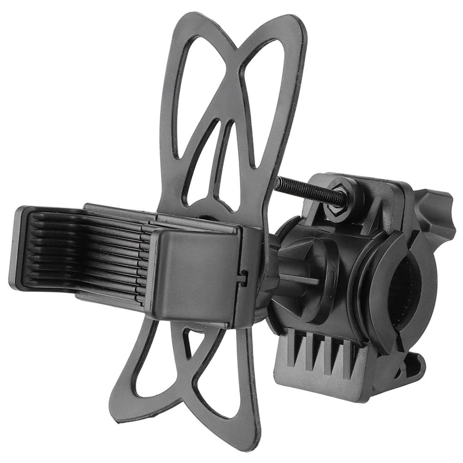Nivvity Universal 360° Rotating Phone Holder for Bicycle & Motorcycle - Black Cycling Phone Mount Bracket for Outdoor Sports, Commuting & Adventure Rides