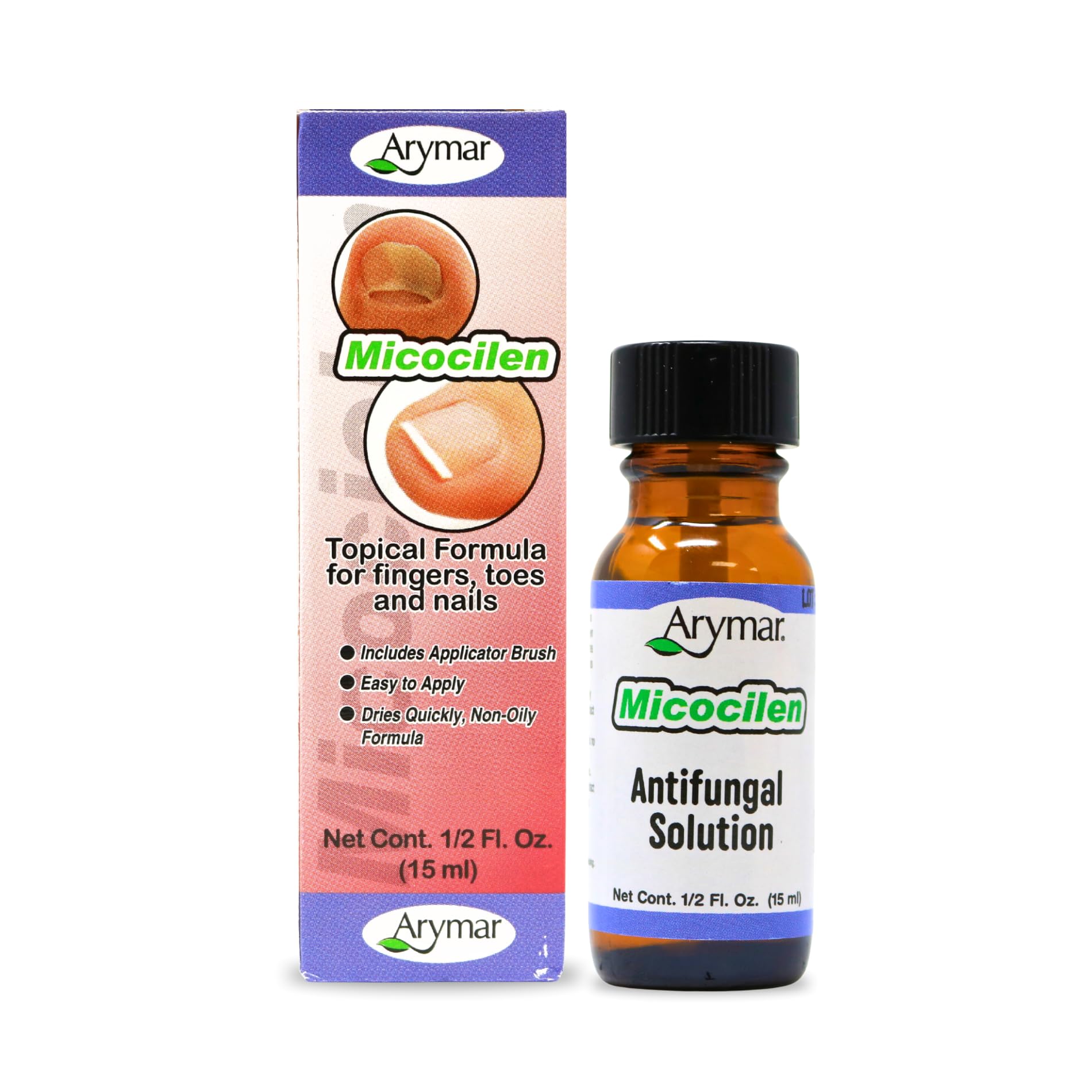 Arymar Micocilen Antifungal Cream 1/2oz - Treats Toenail Fungus, Athlete's Foot & Nail Infections - Fast-Acting Foot Care Solution for Healthy Skin & Nails - Perfect for Daily Use at Home, Gym or Travel
